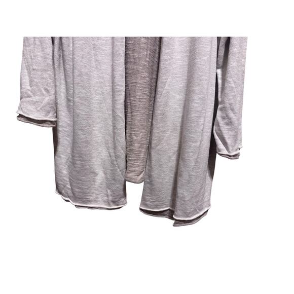 Lands' End Plus Size Natural Color Open Front Cardigan Cream Brown 3X (24W-26W) - Picture 5 of 9